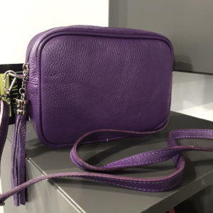 Real Leather Purple Bag