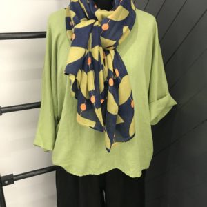 Lime Green Top And Scarf Set