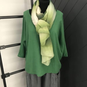 Emerald Green Top And Scarf Set