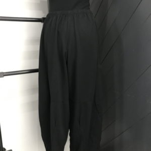 Black Cocoon Jersey Trousers With Inseam Side Pockets